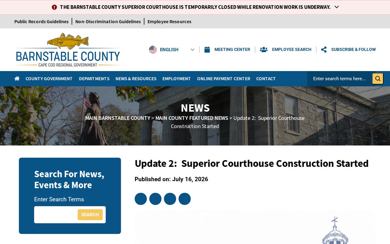 Sandwich residents directory courthouse renovation notice