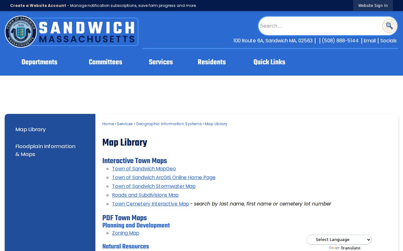 Sandwich ZIP code Map Library resources for address verification